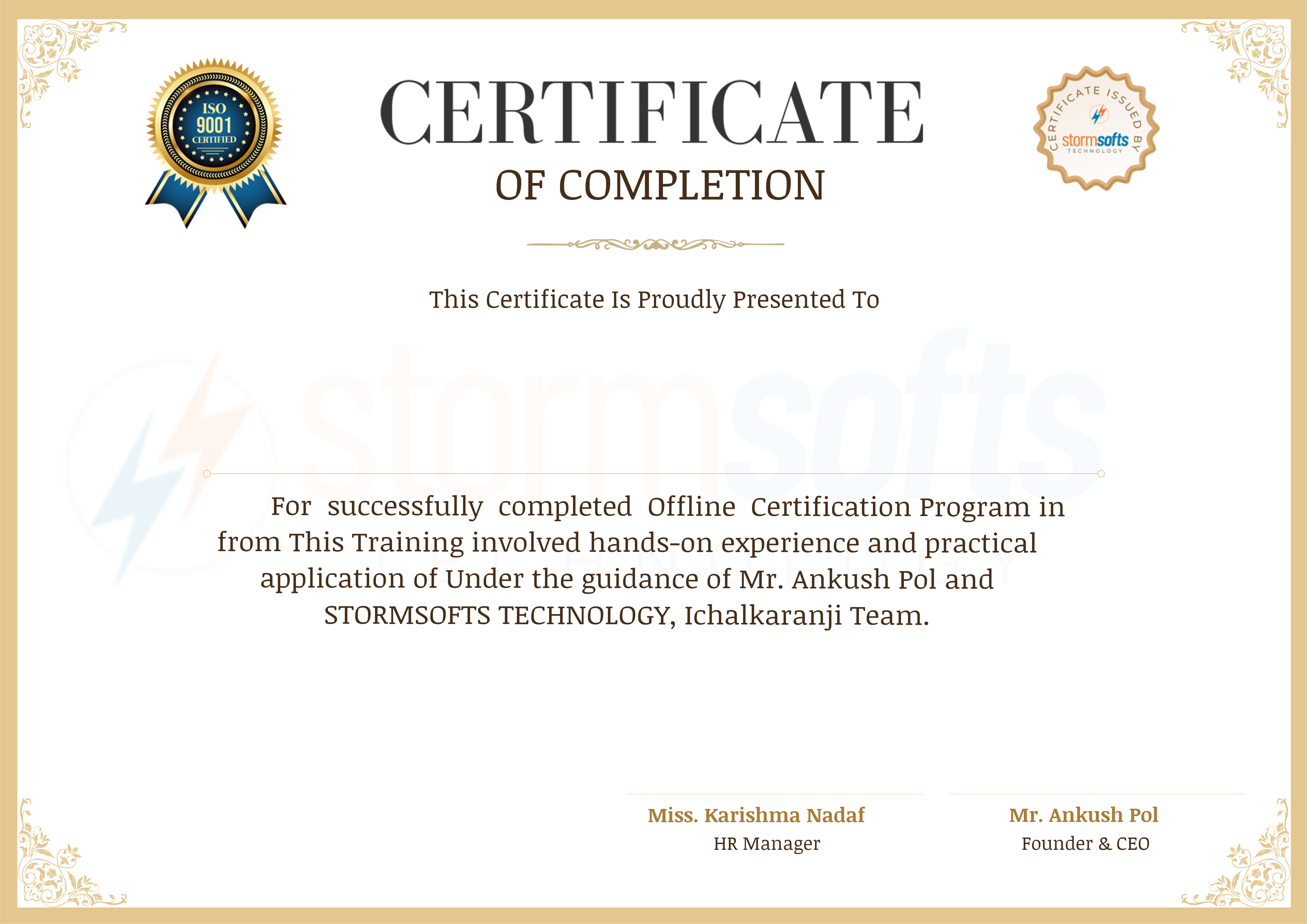 Certificate